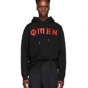 NWT Men’s 032c Workshop Omen Black Hoodie size medium